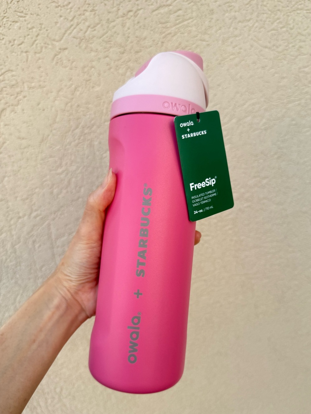 Owala + Starbucks Pink FreeSip Insulated Bottle